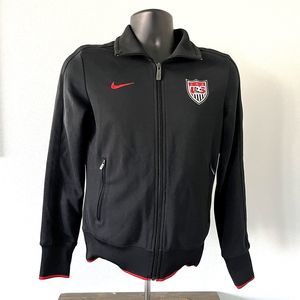 Nike USA Women’s Soccer Team Black Zip Up Warm Up Jacket Size Medium #56323